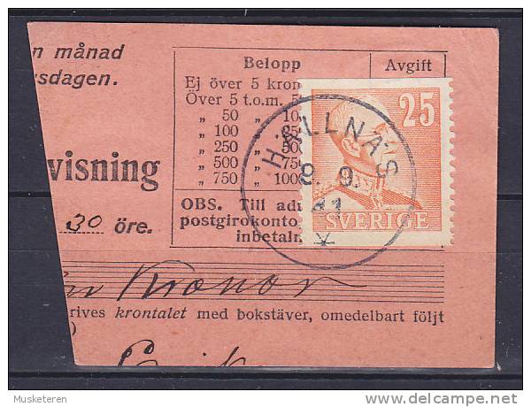 ## Sweden Clip Deluxe HÄLLNÄS 1941 Cancel !! - Lettres & Documents