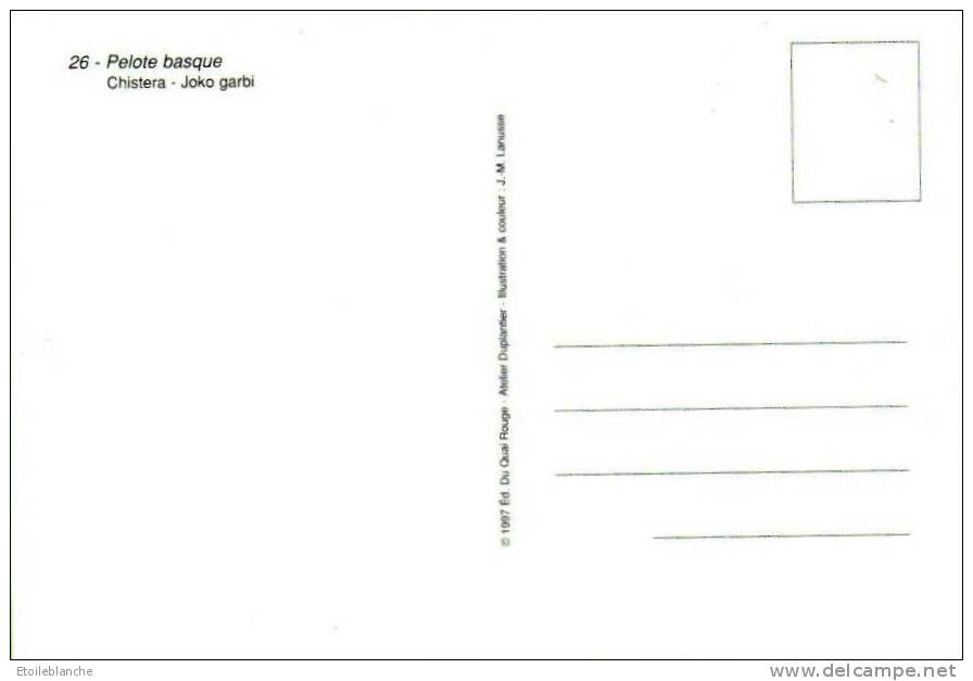 CPM Jeu, Joueur De Pelote Basque / Joko Garbi / édit Quai Rouge 1997 (Pyrénées 64) - Regionale Spiele