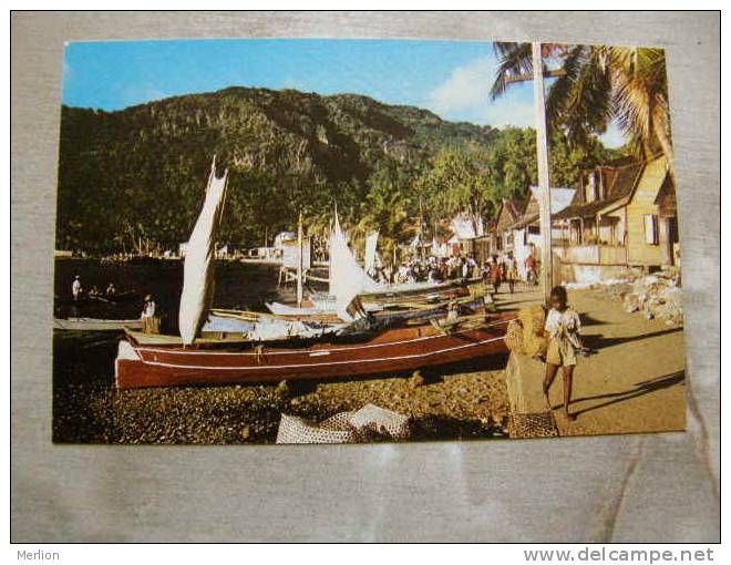 Doug-out Fishing Canoes -Sourfriere -  St. Lucia  -  West Indies - W.I.  D77831 - Saint Lucia