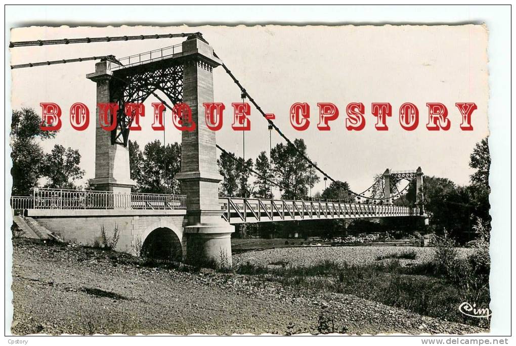 32 - RISCLE - Pont Suspendu Sur L'Adour - Bridge - Brucke - Dos Scané - Riscle