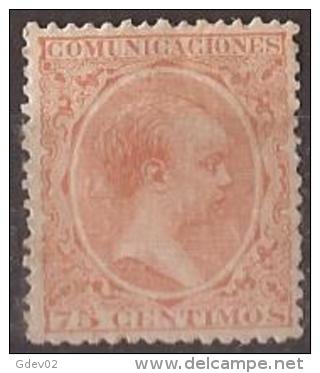 ES225-L1823.España,Spain. Espagne.ALFONSO   Xlll Niño..1898/9 (Ed 225*). CENTRADO DE LUJO.OCASION - Nuevos