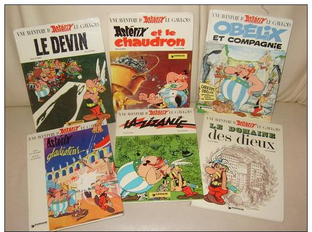 Lot De 6 BD ASTERIX Editeur DARGAUD 1972 1975 Et 1976 - Astérix