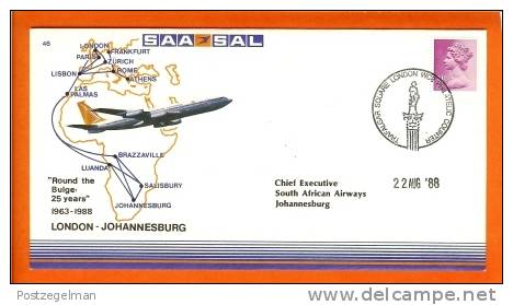 RSA 22-8-88 Airway Cover 46 London - JHB "25" - Airplanes