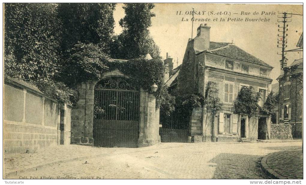 CPA 91 ORSAY RUE DE PARIS LA GRANDE ET LA PETITE BOUVECHE - Orsay