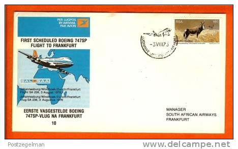 RSA 3-8-76 Airway Cover 8B JHB - Frankfurt - Airplanes