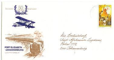 RSA 1973 FDC Nr.29.2 PE-JHB Flight With Address #1669 - Covers & Documents