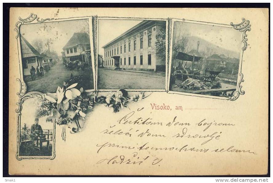 Bosnia   Bosna   VISOKO     1899.   Old Postcard - Bosnien-Herzegowina