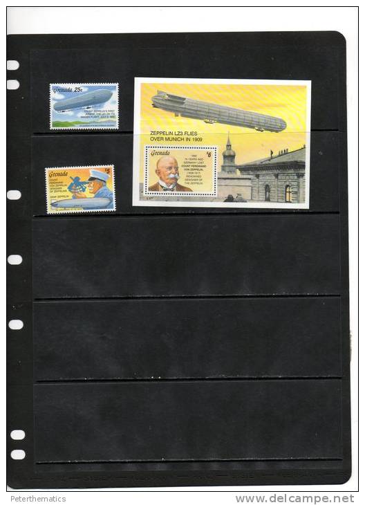 GRENADA ,1992, ZEPELLIN, 2v+S/SHEET  , MNH - Zeppelins