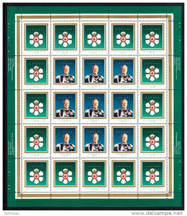 Canada MNH Scott #1447a Sheet Of 25 42c Order Of Canada, Roland Michener - Ganze Bögen