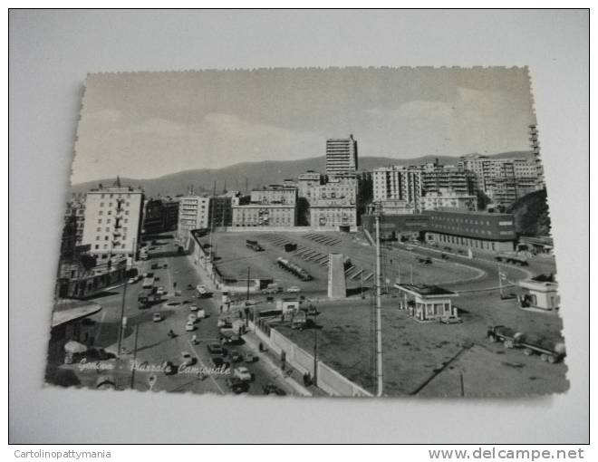 Genova Sampierdarena  Piazzale Camionale Distributore Benzina Esso  Camion Con Rimorchio - Genova (Genoa)