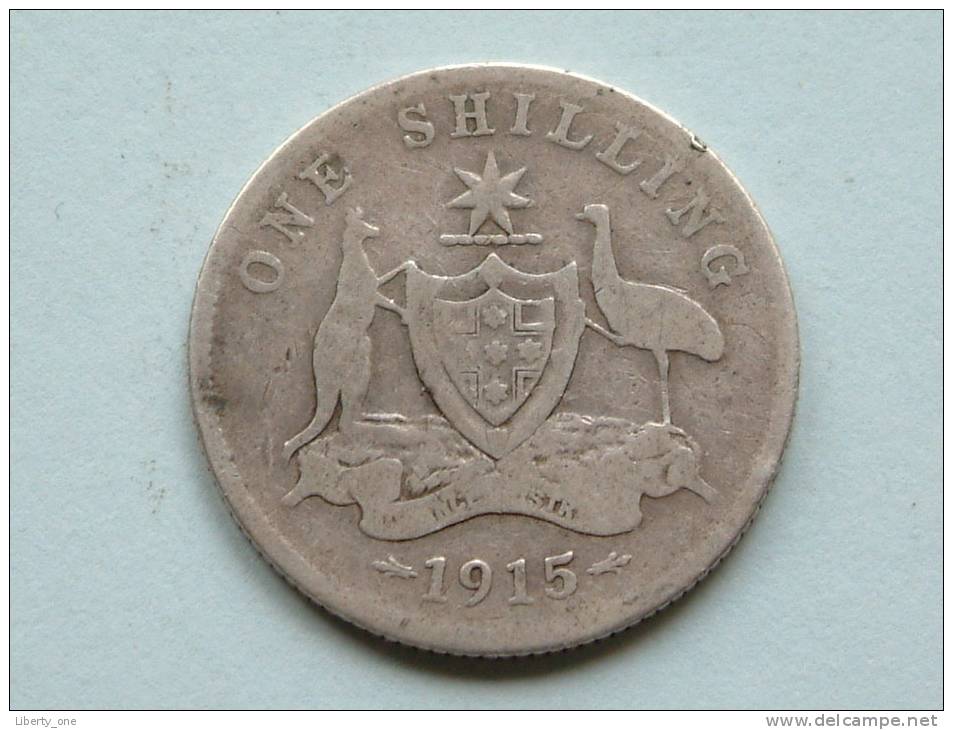 1915 - ONE SHILLING / KM 26 ( Uncleaned - For Grade, Please See Photo ) ! - Shilling