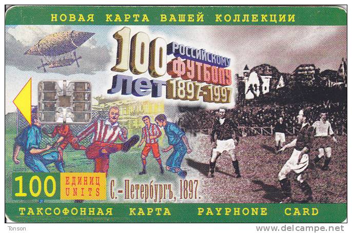 Russia, Sai : 076, 100 Years Of Russia´s Football, 2 Scans.  Number - White - Russie