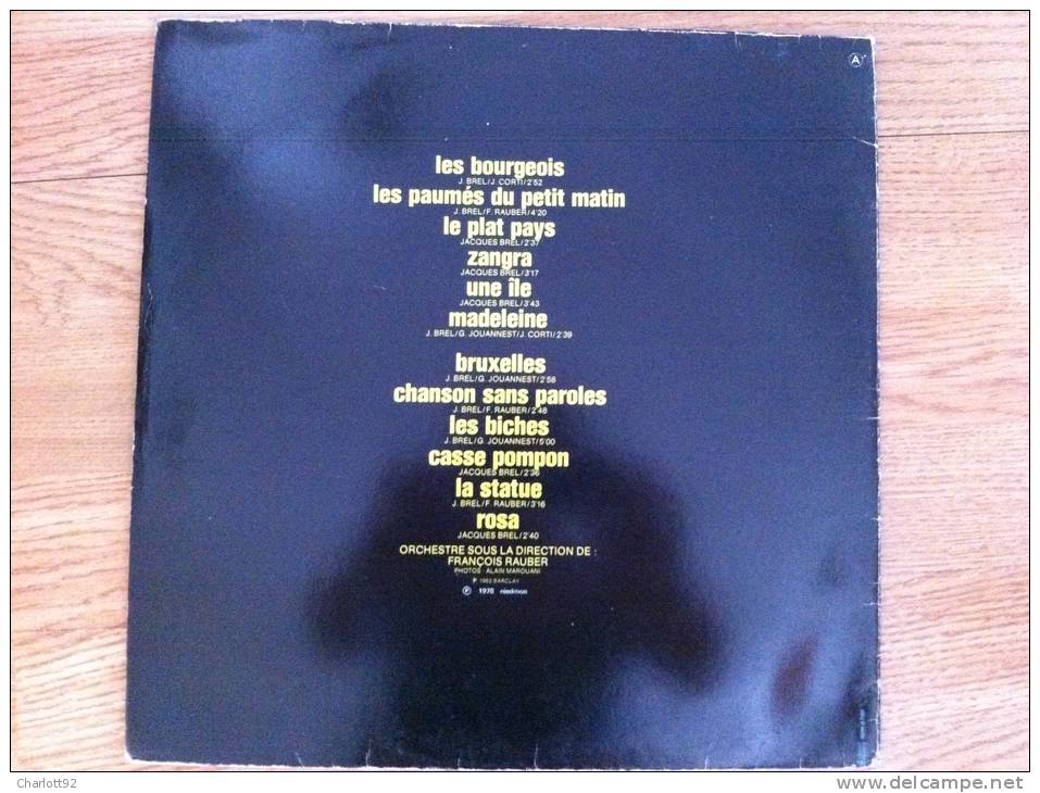 DISQUE 33T JACQUES BREL  LE PLAT PAYS N° 1 - Sonstige & Ohne Zuordnung