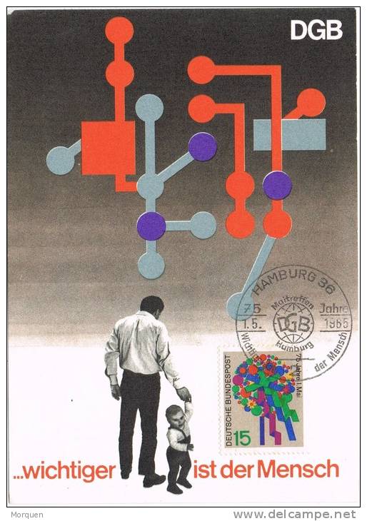 2446. Tarjeta Maxima HAMBURG (alemania) 1965. Importancia Ser Humano - Otros & Sin Clasificación