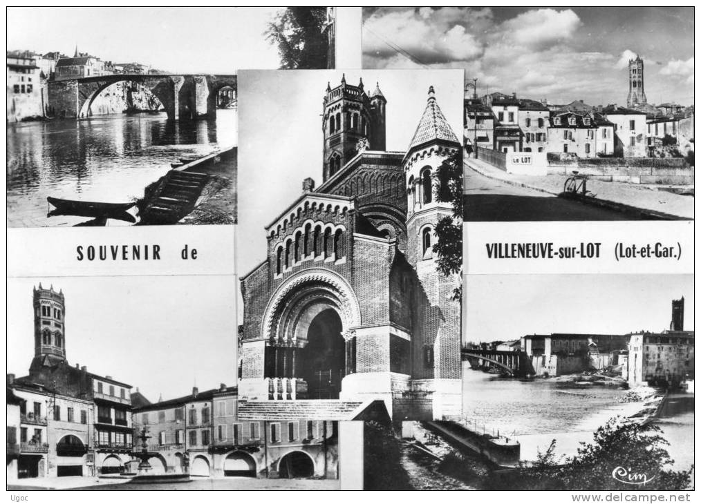 CPSM - 47 - Souvenir De VILLENEUVE-sur-LOT - Multivues - 262 - Villeneuve Sur Lot