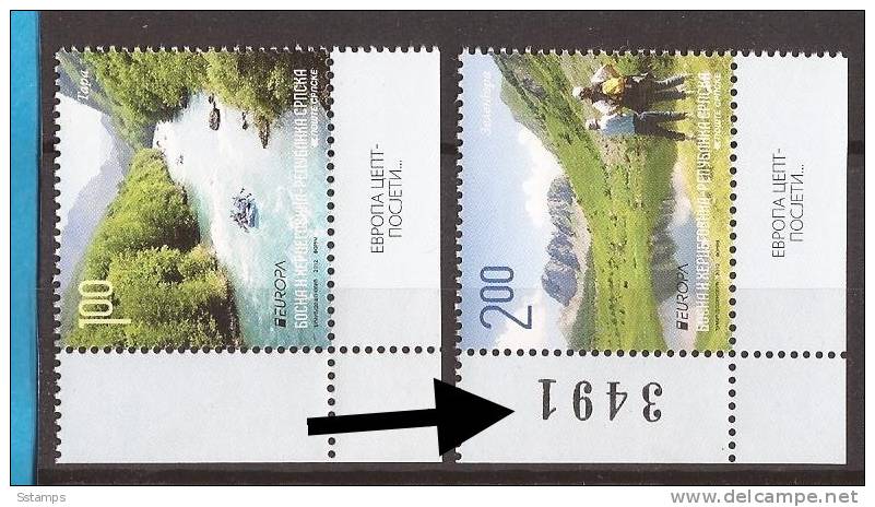 2012x  BOSNIA REPUBLIKA SRPSKA EUROPA CEPT NUMBER  MNH - 2012