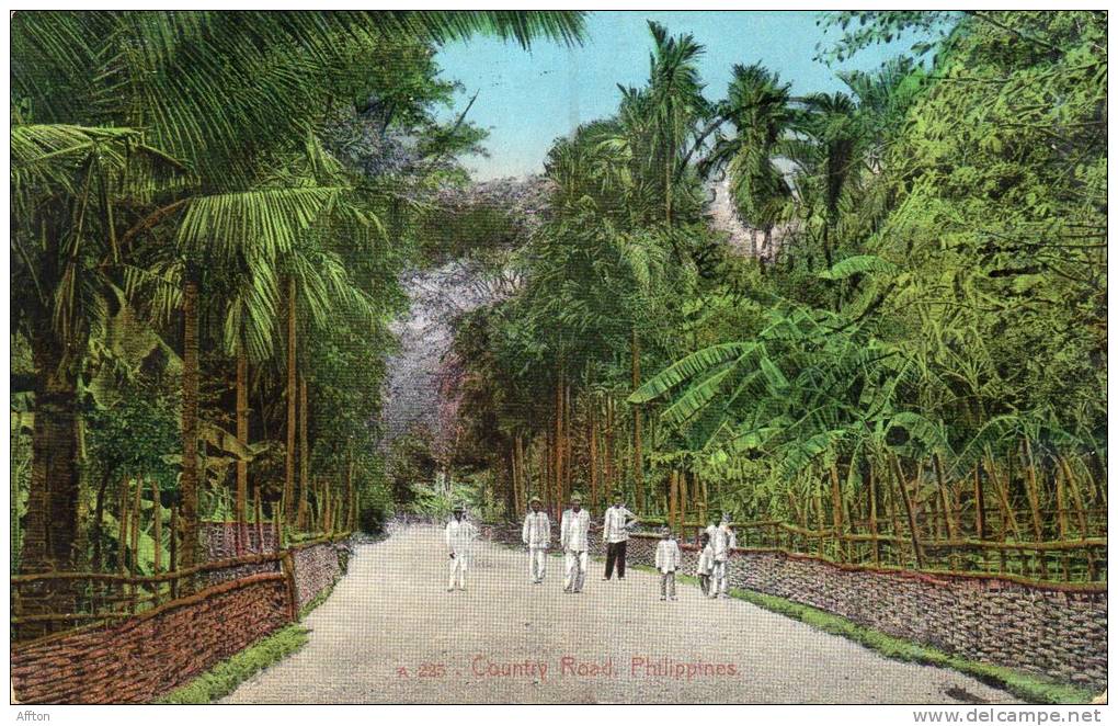Country Road 1905 PI Postcard Used - Philippines