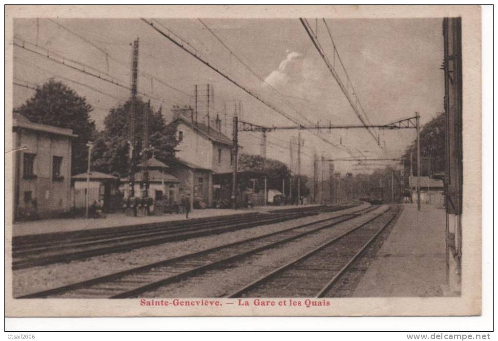 60  Oise  - Sainte-Geneviève - La Gare Et Les Quais - Sainte-Geneviève