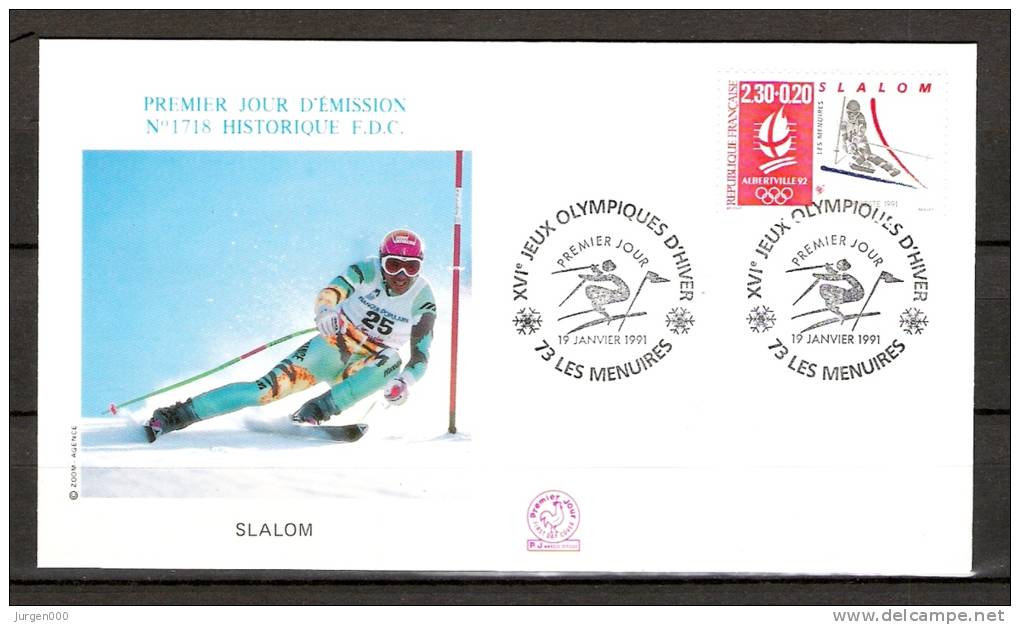 FRANKRIJK , 19/01/1991 Premier Jour Jeux Olympiques D'Hiver (GA1471) - Inverno1988: Calgary