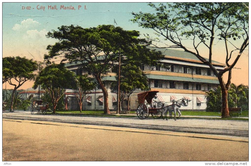 Manila City Hall 1905 PI Postcard Used - Philippines