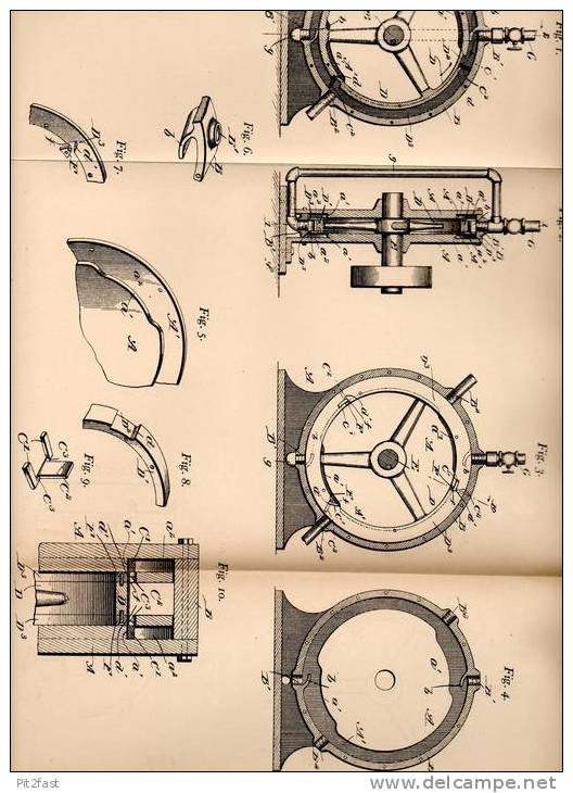 Original Patentschrift - Sadorus Rotary Engine In Sarilda , Idaho , 1905 , Kolbensteuerung Für Kraftmaschinen !!! - Máquinas