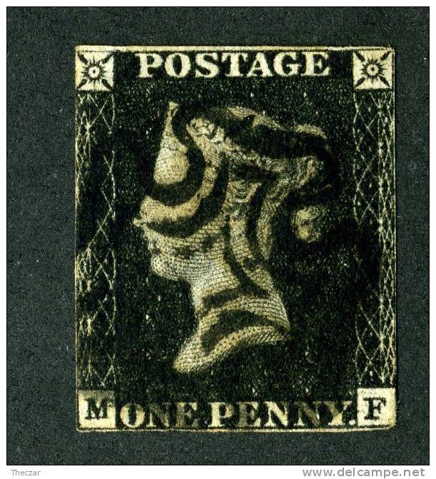 1840 GB  Sc#1 / SG#1 Used   Margins- MF  Cat. $350 (106 ) - Oblitérés