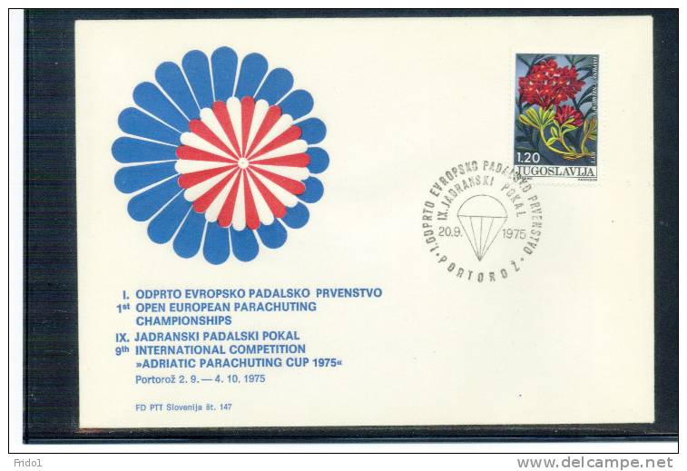 Jugoslawien / Yugoslavia 1975 Portoroz Europa Fallschirmspringen Meisterschaft /Europa  Parachutists Championship - Parachutespringen