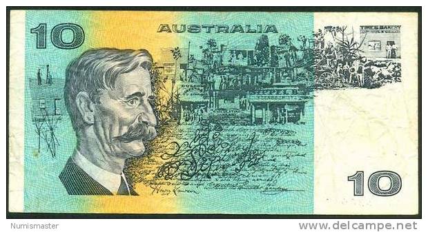 AUSTRALIA , 10 DOLLARS 1990 , P-45f - 1974-94 Australia Reserve Bank (paper Notes)