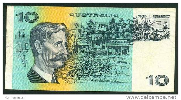 AUSTRALIA , 10 DOLLARS 1985 , P-45e - 1974-94 Australia Reserve Bank (papier)