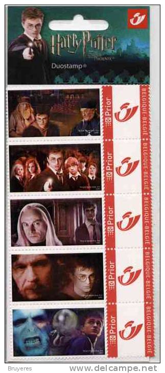 Duostamp Bloc-Feuillet De 5 Timbres "Harry Potter" - Bandes Dessinées