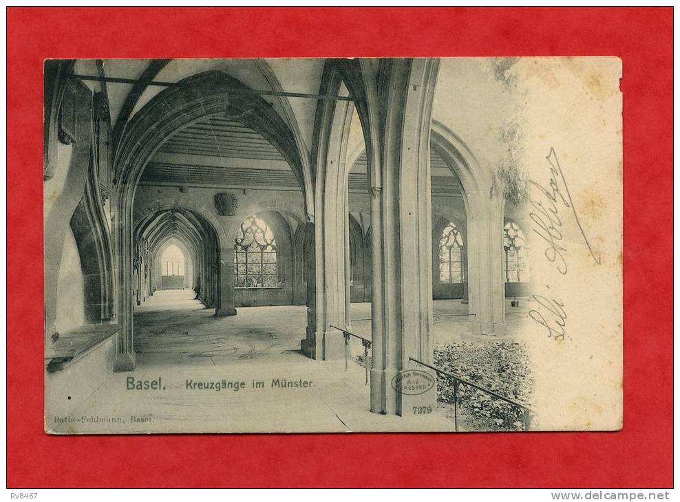 * BASEL-Kreuzgänge Im Münster(Carte Début 1900, Voir Au Dos)-1905 - Altri & Non Classificati