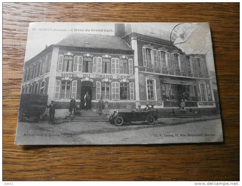 80 SOMME L HOTEL DU GRAND CERF - Acheux En Amienois