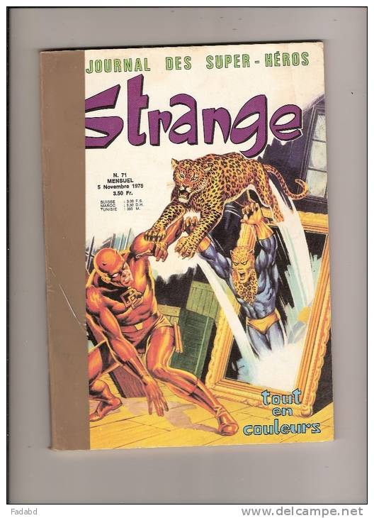 2 N° STRANGE 71 ET 72 OCTOBRE NOVEMBRE 1975 BE VOIR SCAN COTE RENFORCEE - Strange