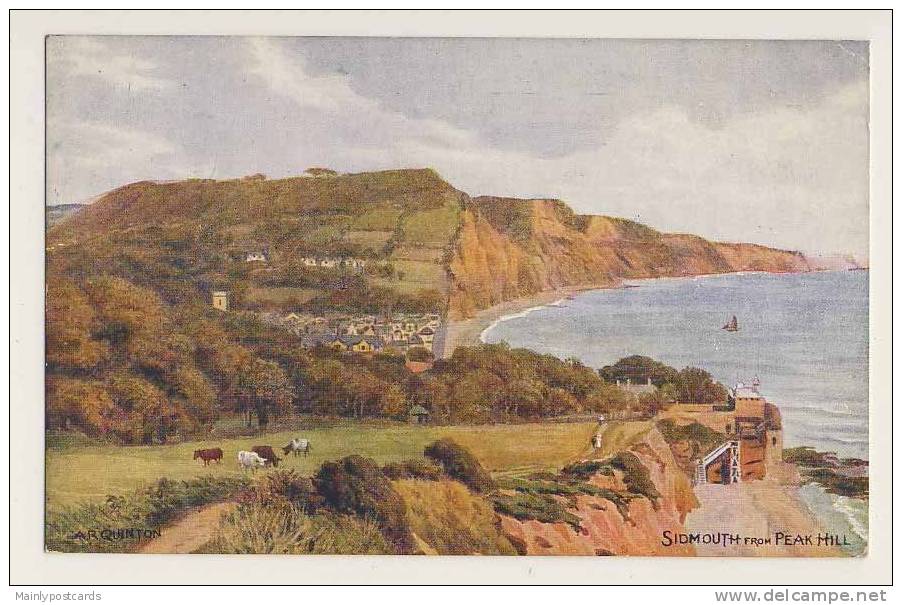 Sidmouth From Peak Hill - Artist Signed A.R. Quinton - Other & Unclassified