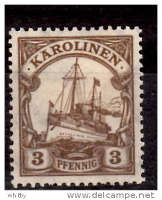 Caroline Islands 1901 3pf  Kaisers Yacht Issue #7 - Carolinen