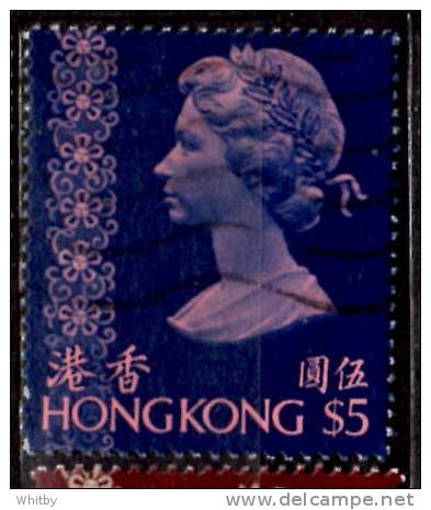 Hong Kong 1973 $5 Queen Elizabeth II Issue #286 - Oblitérés