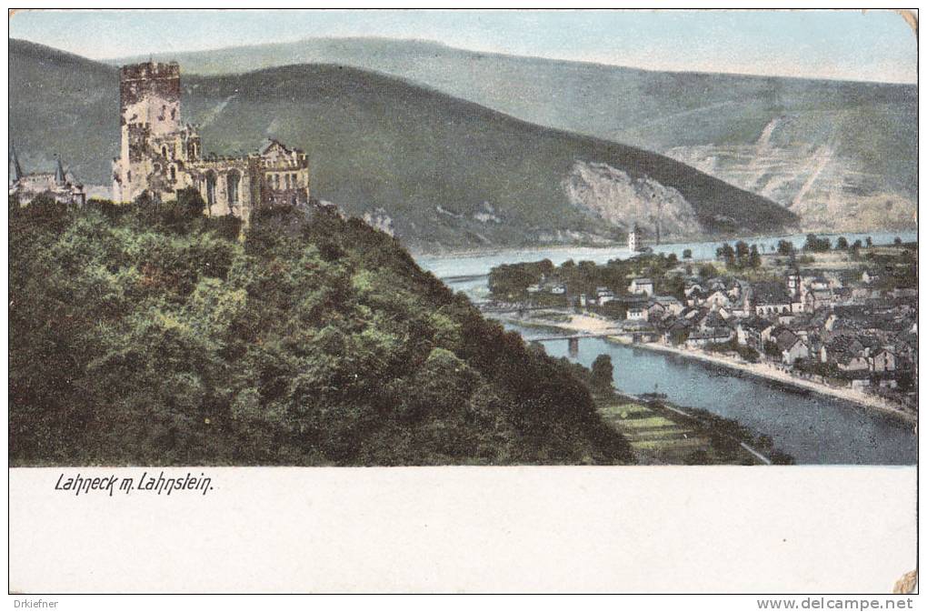 Burg Lahneck Mit Lahnstein, Um 1905 - Lahnstein