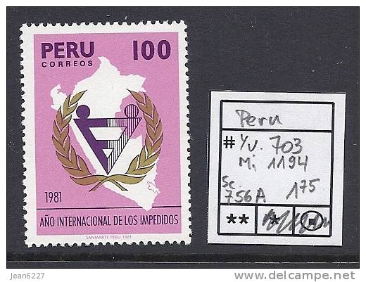 Peru - Pérou - Disabled - Yv 703 - Mi 1194 - Sc 756A - MNH - Postfrisch - Neuf ** - Peru