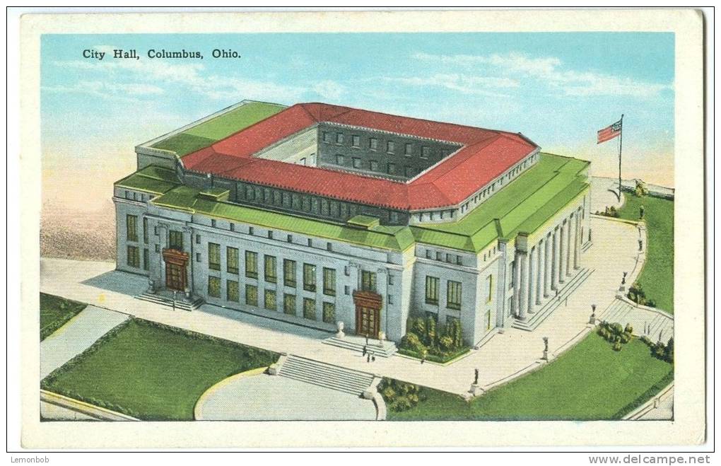 USA, City Hall, Columbus, Ohio, Early 1900s Unused Postcard [11502] - Columbus