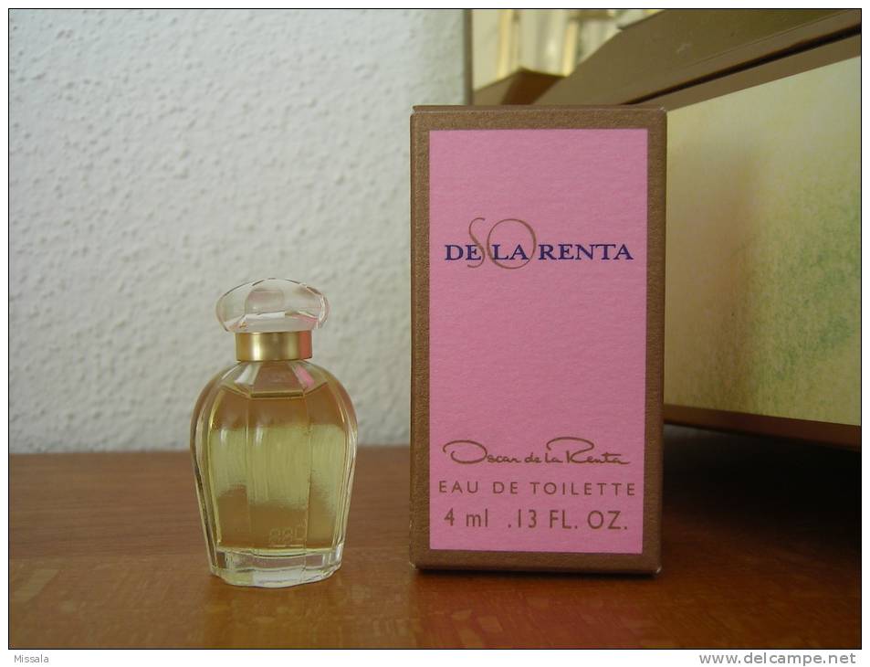 ACHAT IMMEDIAT;;;; MINIATURE SO DE LA RENTA 4 ML EAU DE TOILETTE - Miniatures Femmes (avec Boite)