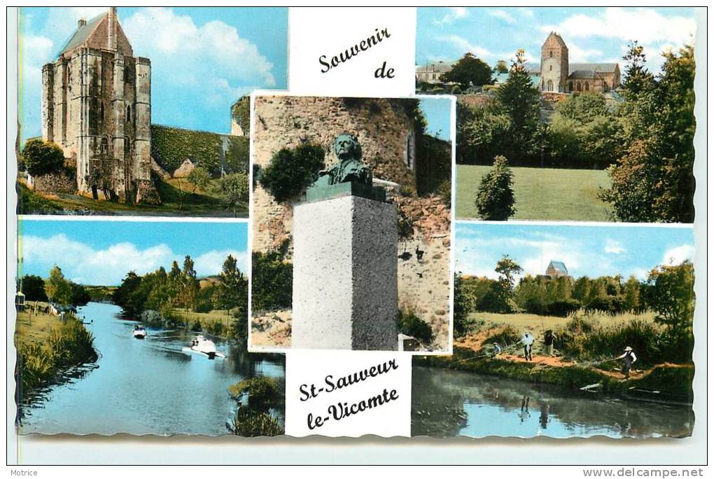 SAINT SAUVEUR LE VICOMTE  -  Carte Multivues De La Ville. - Saint Sauveur Le Vicomte