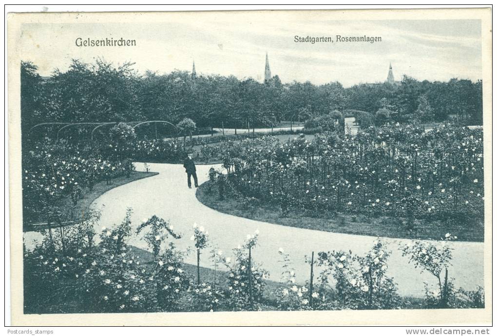 Gelsenkirchen, Stadtgarten, Rosenanlagen, 1908 - Gelsenkirchen