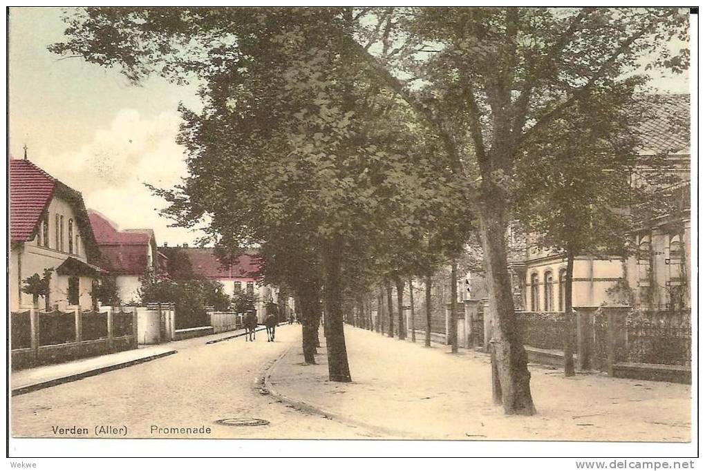 NS032 / Verden An Der Aller. Reiter Auf Der Promenade, Ungebraucht - Verden