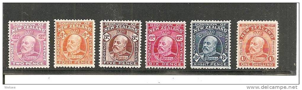 SPEZ122 / NZ Mi.124/126/127/128/130/131 * (SG 388/396/397/398/399/400 MLH) - Unused Stamps