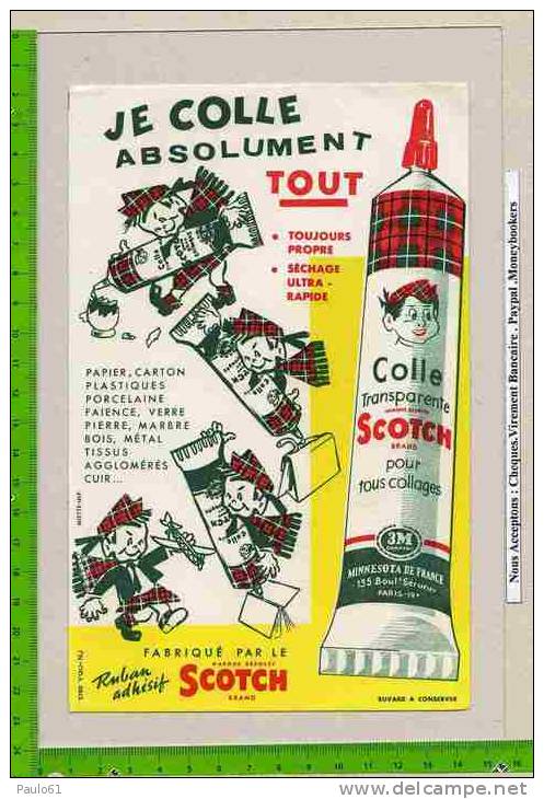 BUVARD :Je Colle Absolument Tout  SCOTCH - Cartoleria