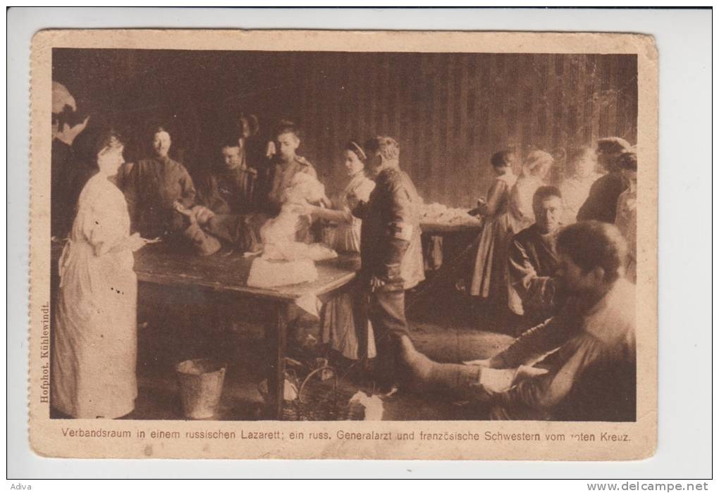 Russichen Lazrett;einruss Generalarzt Und Franzosische Schwestern  1913 - Croix-Rouge