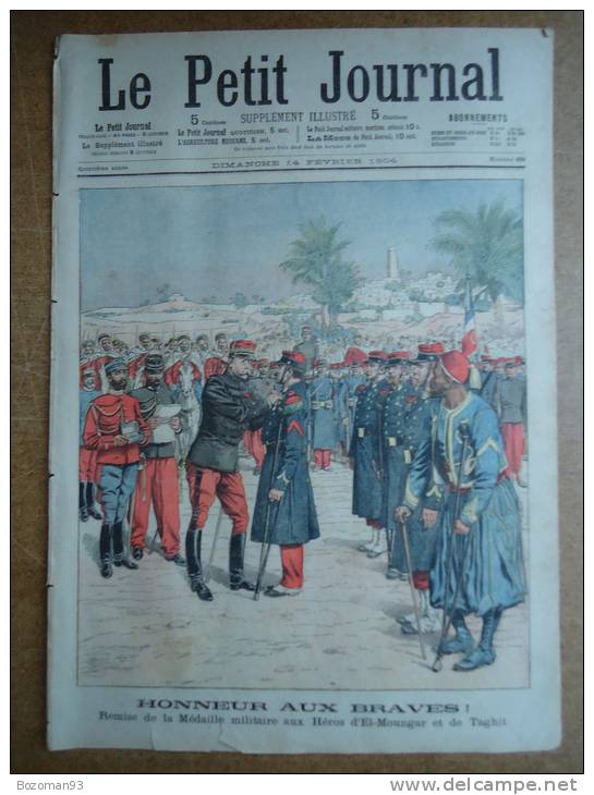 LE PETIT JOURNAL N° 691 Du 14/02/1904 MEDAILLE AUX HEROS D'EL MOUNGAR ET DE TAGHIT + LA CONQUETE DU TIBET - Autres & Non Classés