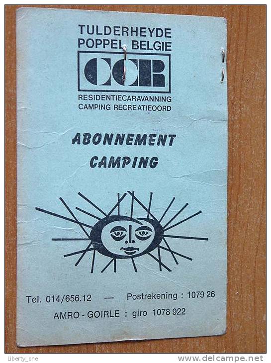 TULPERHEYDE POPPEL België / ABONNEMENT CAMPING ( Overloop Leopold Deurne ) Anno 1971/72/73/74/75 ( Zie Foto ) ! - Biglietti D'ingresso