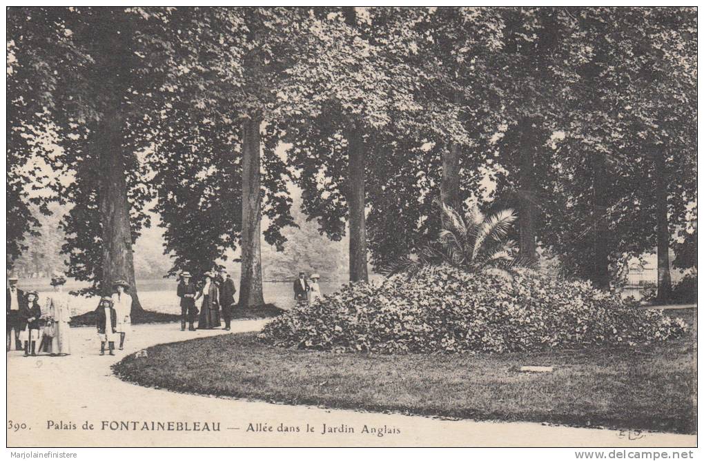 Dép. 77 - Palais De Fontainebleau. Animée. - Allée Dans Le Jardin Anglais. E.L.D. N° 390 - Fontainebleau