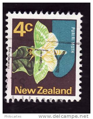 Nouvelle Zelande  1970 -  YT   513  -  Puriri Moth -  Oblitéré - Usados